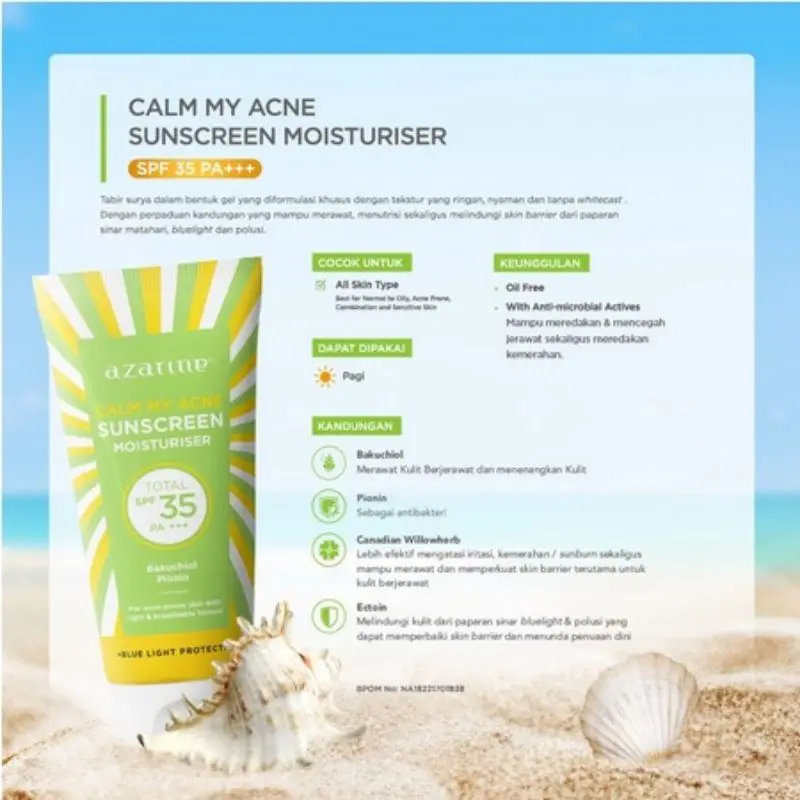 Azarine Sunscreen Moisturiser SPF 35 PA+++ 3