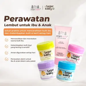 Seger Snow Bundle 2in1 | Paket Krim Lightening Cream 60gr & Seger Baby Moisturizing Cream 35gr Mencerahkan Wajah