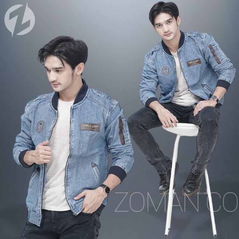 Product Introduction of Jaket Bomber Jeans Emblem|Jaket Bomber Denim Blitz|Jaket Denim Size M L XL dan XXL|Jaket Jeans Jumbo|Jaket Jeans XXL 2