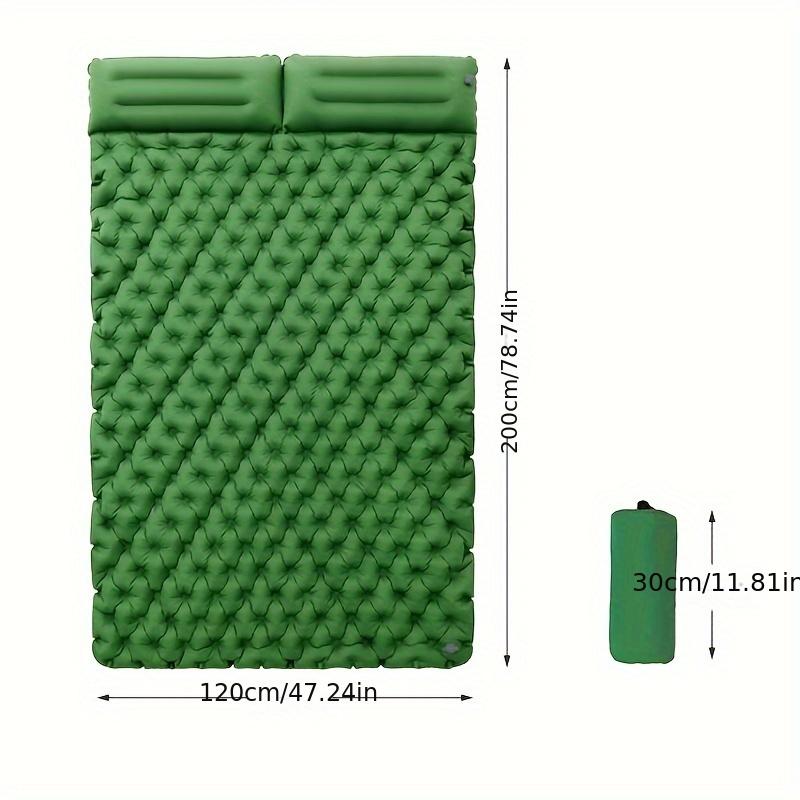 Product Introduction of Double Inflatable Mattress with Built-in Pillow Pump Outdoor Sleeping Pad Camping Air Mat for Travel Backpacking Hiking 3
