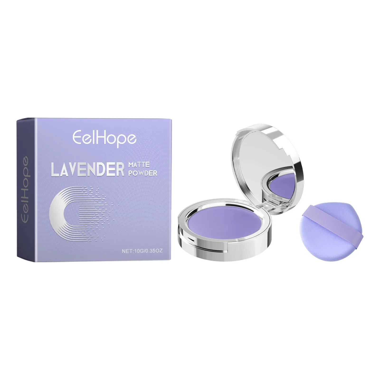 Lavender Matte Finish Makeup Setting Powder, Long Lasting Oil Control Face Makeup Powder, Face Makeup Accessories for Women & Girls