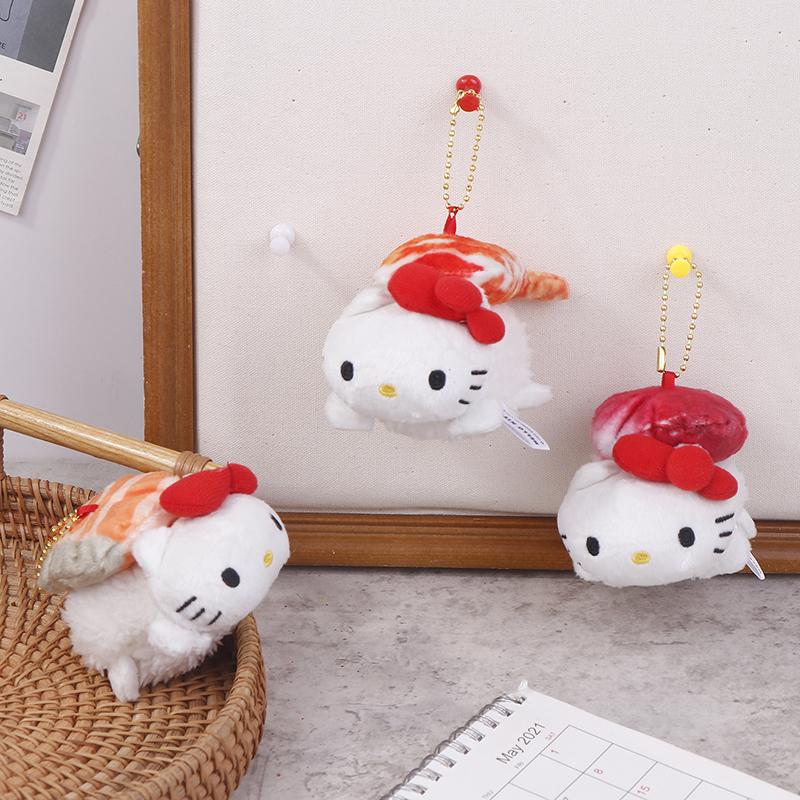 Product Introduction of Japanese Sanrio Sushi Hello Kitty Kawaii Pendant Keychain Bag Decorative Doll Ornaments Figure Children'S Toys Birthday Gift 15