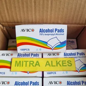 Alcohol Pads AVICO. Alkohol Swabs AVICO. Tissu Alkohol Pad AVC. Tissue Isopropyl Alcohol Swab AVICO.