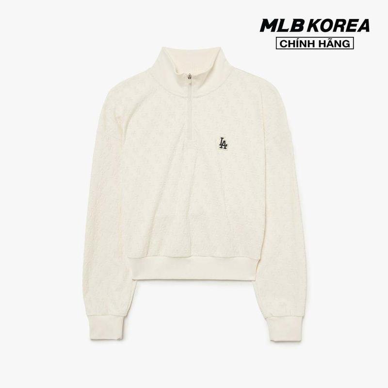MLB - Áo sweatshirt nữ phom croptop Athleisure Classic Monogram Jacquard 3FMTM2134-07CRD