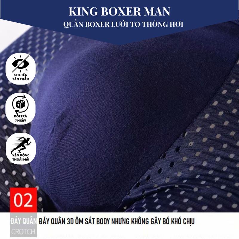 Product Introduction of QUẦN Boxer Sịp Đùi Lưới To Thông Hơi Cao Cấp Co Giãn 4 Chiều Thông Hơi Thoáng Khí [408] 3