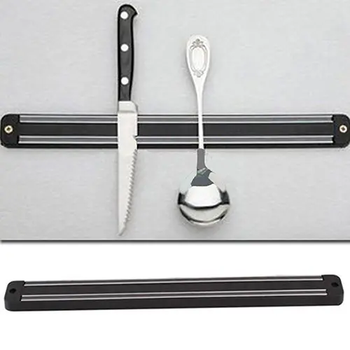 Wall Set Magnetic Knife Spoon Storage Holder Strip Utensil Kitchen Chef Rack