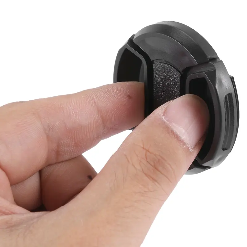 Univeral 49mm Center Pinch Front Lens Cap for DSLR Camera