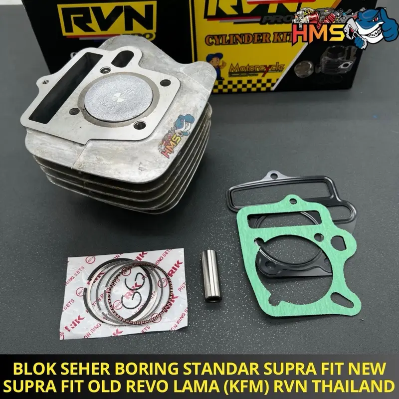 BLOK BLOCK SEHER KOMPLIT SUPRA FIT NEW REVO LAMA LEGENDA SUPRA FIT LAMA KFM ORIGINAL RVN + PISTON KIT SEPAKET BONUS FREE PAKING 1