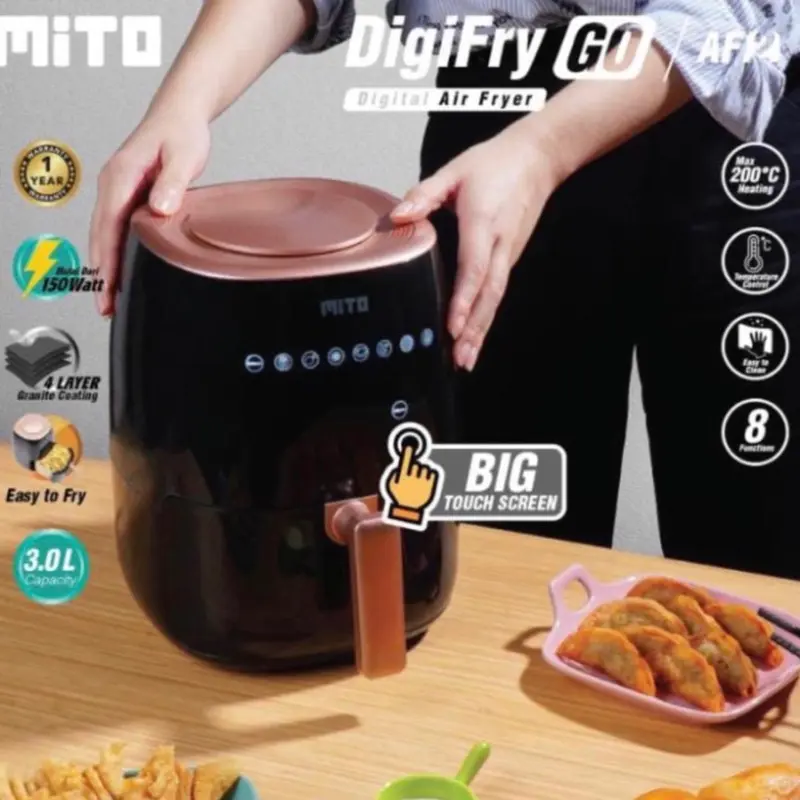 (GARANSI RESMI) Mito Air Fryer AF2 GO Airfyer Mito Low Watt 2