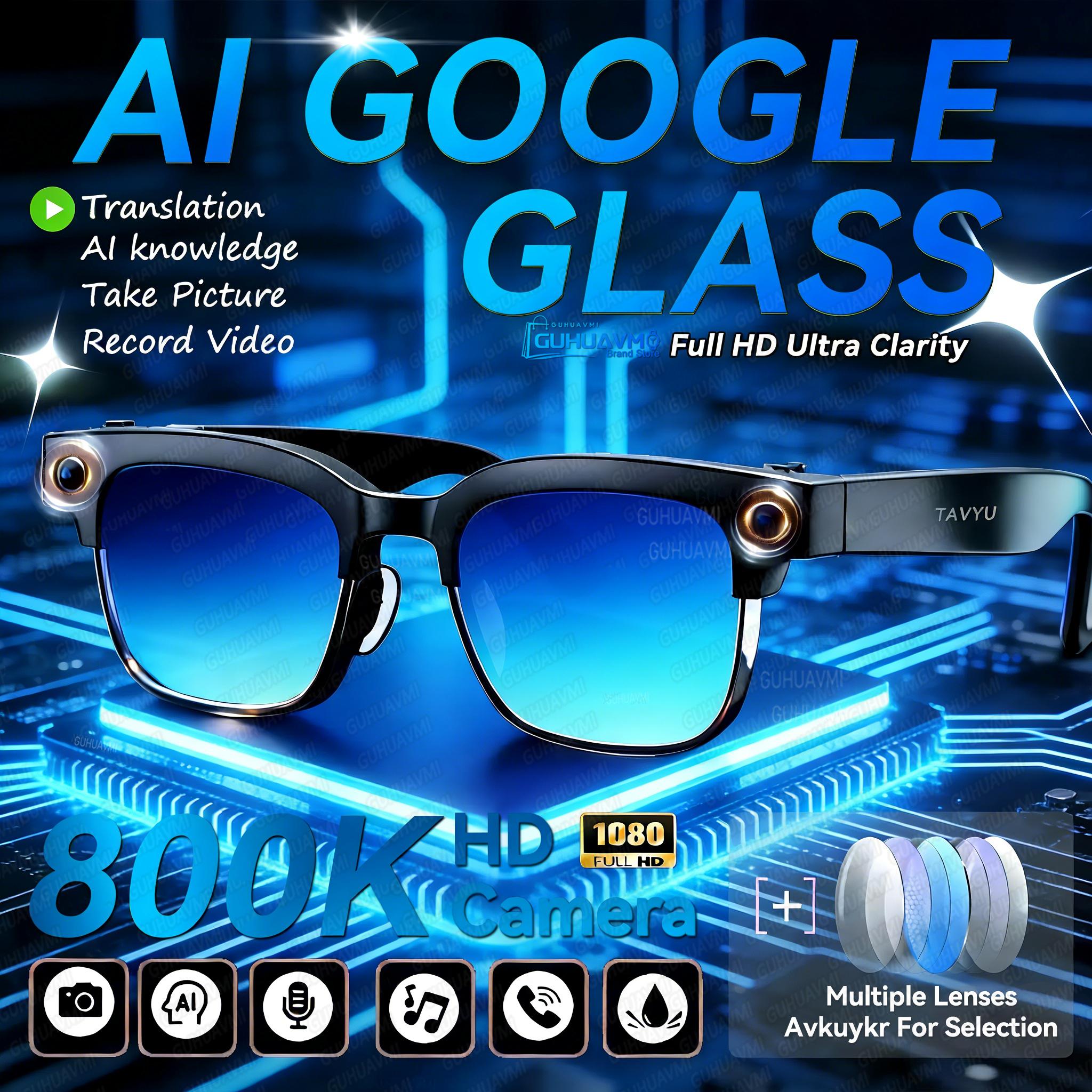 2026New AI Smart Glasses Men 800W Camera Video 120+Languages Translation Sunglasses Call Music 8K HD Color Change Sports Glasses - Image 3