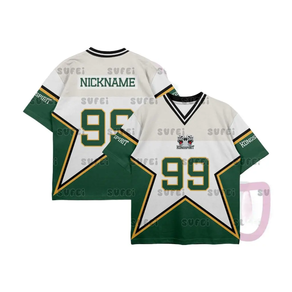 2025 Summer FREE NAME AND BACK NUMBE 99  KONGSPIRIT Women's/Men's Jersey Green Edition Custom Zumba, Badminton, Tennis, Futsal, Volleyball T-shirt top