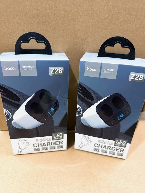 Cốc Sạc Xe Ô Tô Hoco Mã Z28 Kèm 2 Tẩu Sạc Chuẩn 2,4a  Phụ Kiện Hổ Trợ Sạc Nhanh Cho Ô Tô Và Điện Thoại 4