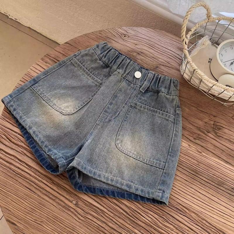 Product Introduction of Quần Short Denim, Cho Bé Gái, Hàng Mới Về Mùa Hè 2025, Phong Cách Hàn Quốc, Thường Ngày, Mỏng, Quần Nóng, Thích Hợp Cho Trẻ Mới Biết Đi Và Trẻ Em, Quần Túi Hộp Dễ Phối Đồ quần  đùi  cho  bé  gái  35  đến quần  đùi  rách  cho  bé  gái baggy  clothes  girls 6