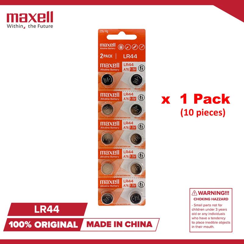 Maxell Alkaline Battery LR44 Pack of 10 - TikTok Shop Philippines