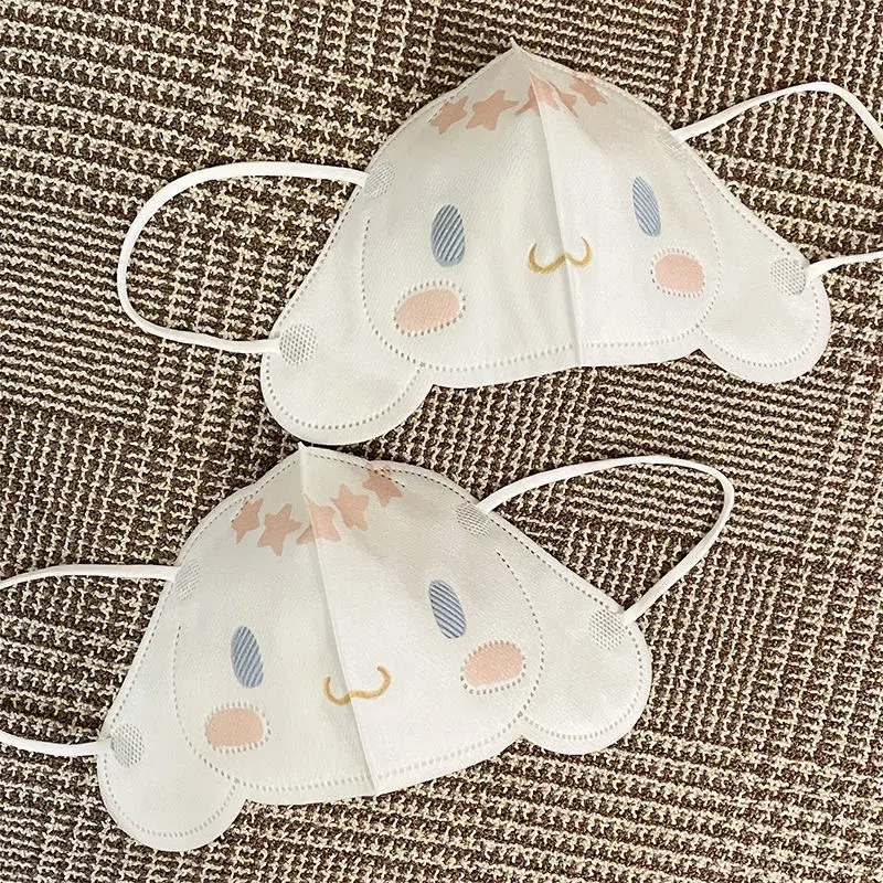 10PCS 50PCS Adult Women 4-12Year Old Kids Masks Cinnamoroll_ Shape Pattern