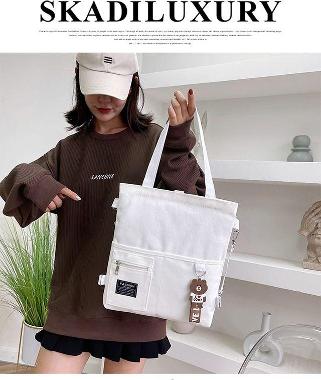 Product Introduction of [In Stock] Shoulder Bag, Handbag, Crossbody, Canvas Material, Fashion, Cute, Campus, Large Capacity 20