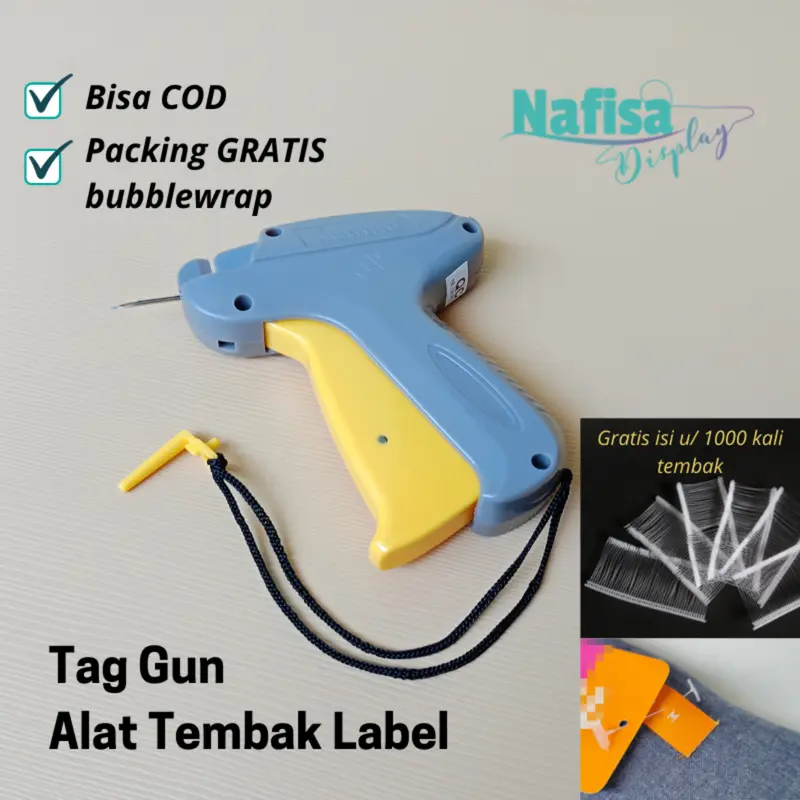 Tag Gun Alat Pasang Hang Tag Gratis Refill Nafisa Display STAG 0