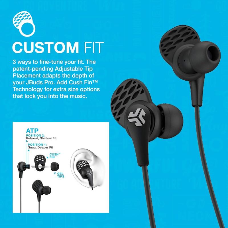 TikTok Shop Bluetooth Wireless Signature Earbuds Titanium 10mm Drivers 10 Hour Battery Life Music Controls Noise Isolation Bluetooth 4.1 Extra Gel Tips and Cush Fins Graphite Blue