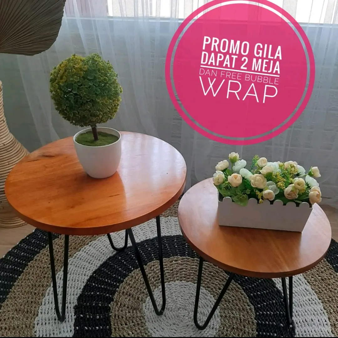 PROMO DPT 2 PCS MEJA TAMU MEJA MINIMALIS MEJA KOPI MEJA SUDUT MODEL TERBARU