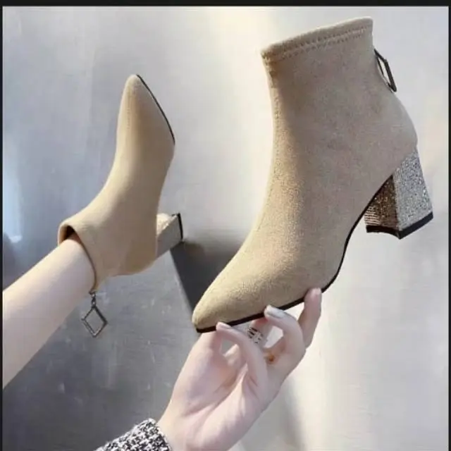 high heels boot sepatu wanita sl10