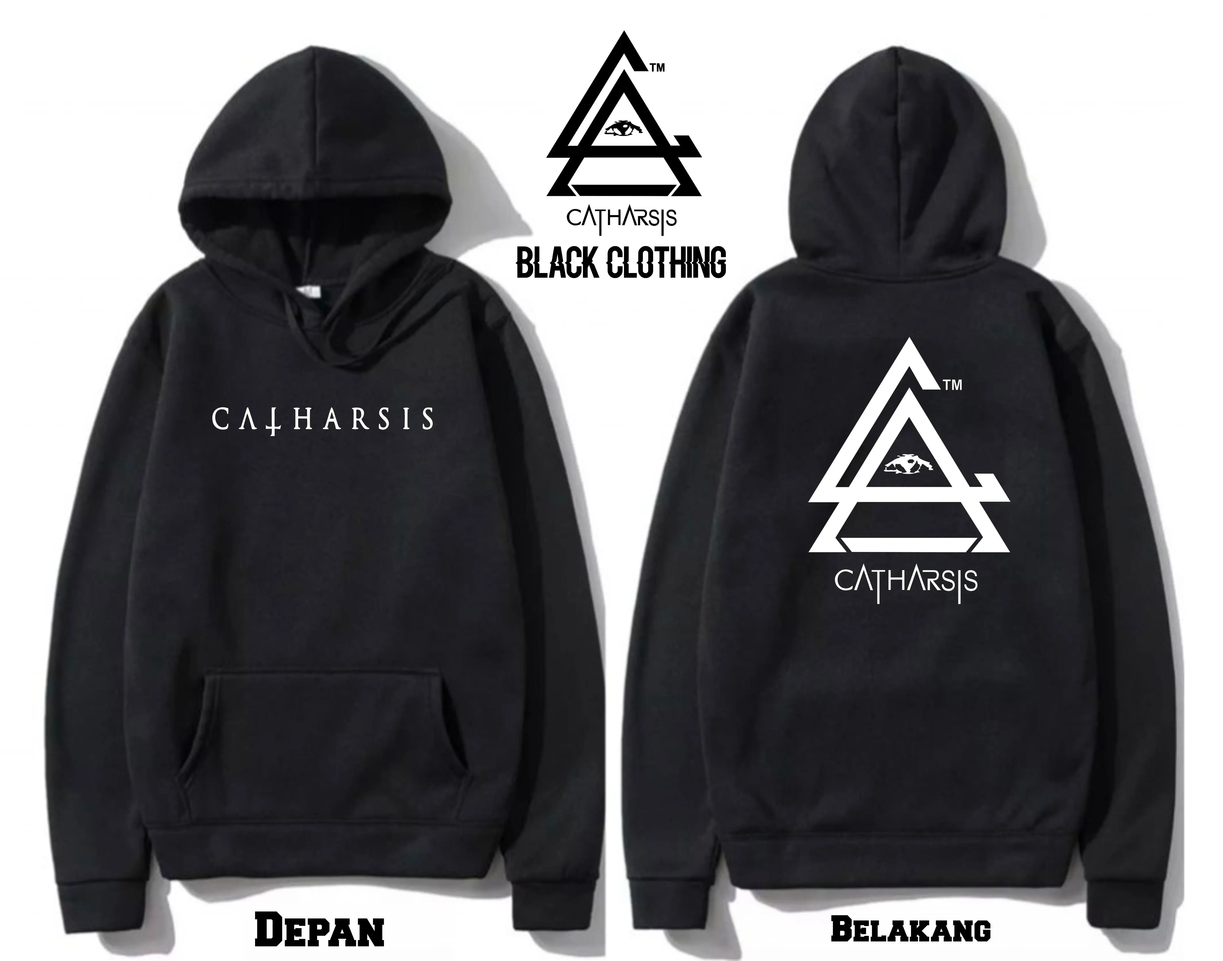 Sweater Hoodie Distro Pria Cotton Fleece / CATHARSIS WHITE / Hoodie Pria Keren / Hoodie Wanita / Hodie Cowok / Jaket Hoodie / Jumper Nyaman Sablon Abu Casual Lokal Tebal Branded Simple Hitam Anime Oversize