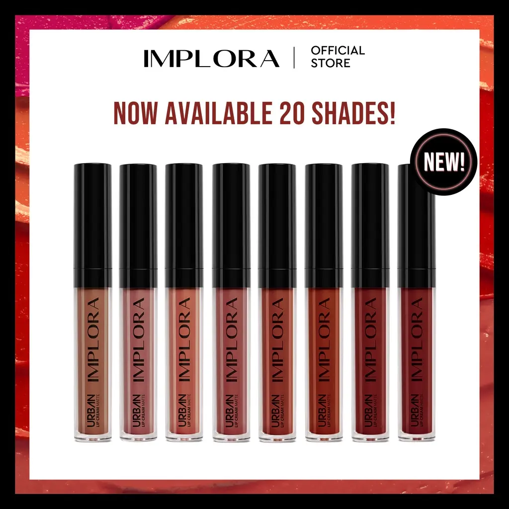 Implora Urban Lip Cream Matte ✔️BPOM Lipcream Lipstick Lipstik