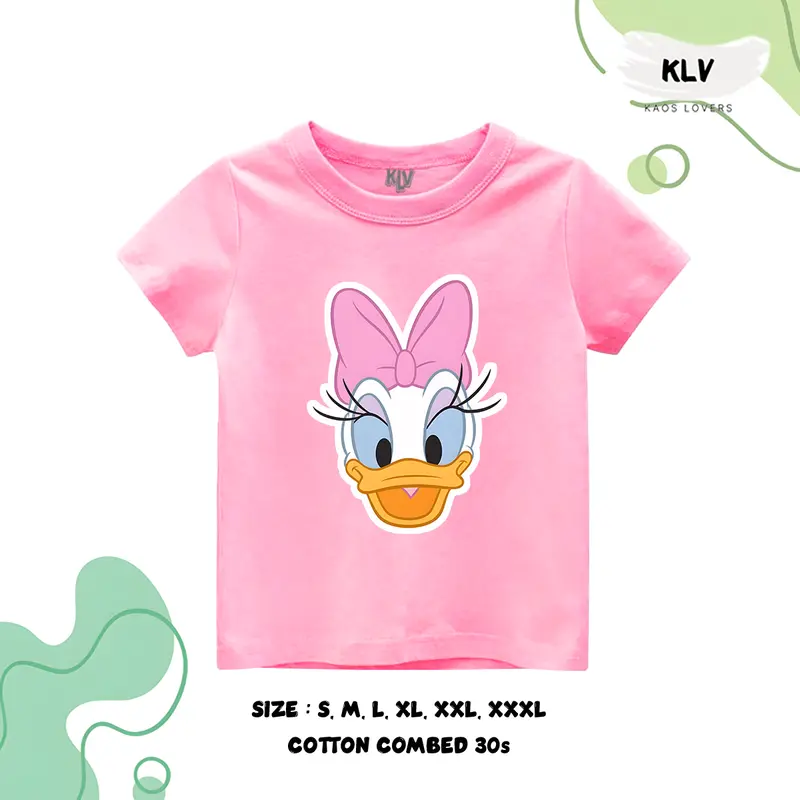 Kaos Tshirt Anak perempuan Daisy Duck Original Distro 30s Sablon Fashion Cewe 2