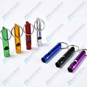 Peluit Ultrasonik Survival Alumunium Alloy Outdoor Gantungan Kunci Wristle Peluit Pelatih Hewan