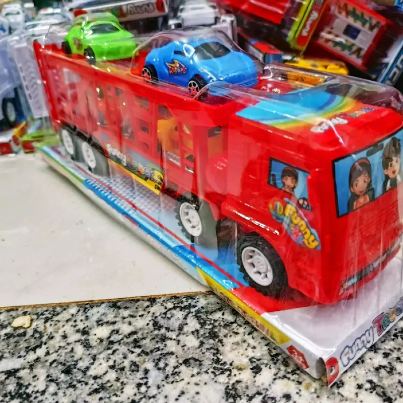 Đồ chơi xe tải chở xe oto Toy 1