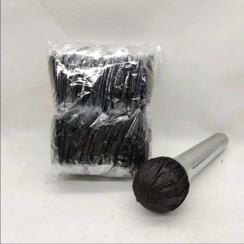 Tisu Mic/Cover Mic/Sarung Mic 1Pak isi 50pcs Hitam Microphone assesoris 0