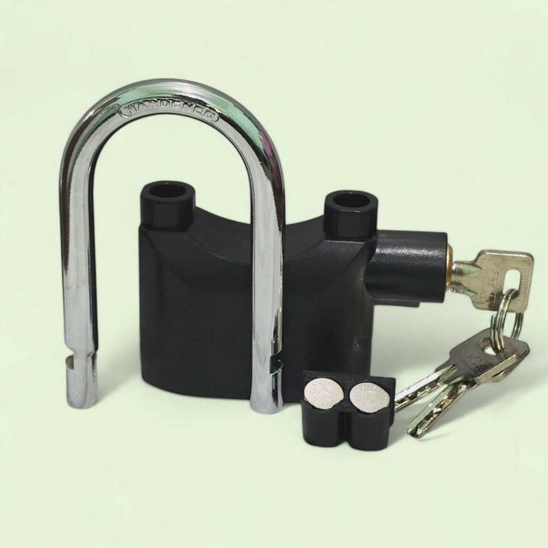 Gembok Alarm Anti Maling / Kunci Gembok Alarm Cakram Sepeda Motor Pagar Anti Maling dari Bahan Antikarat Kokoh dan Berkualitas 3
