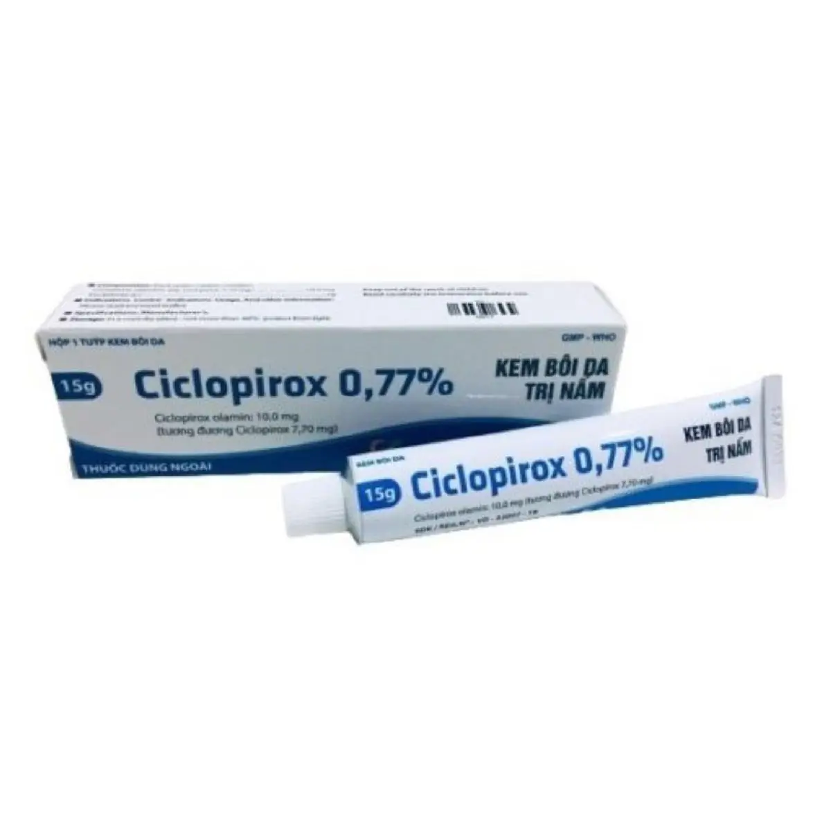 Kem bôi nấm da Ciclopirox nấm da toàn thân, nấm Candida, nấm bẹn, nấm ᶆông, nấm lang ben, nấm mónġ tay, mónġ chân