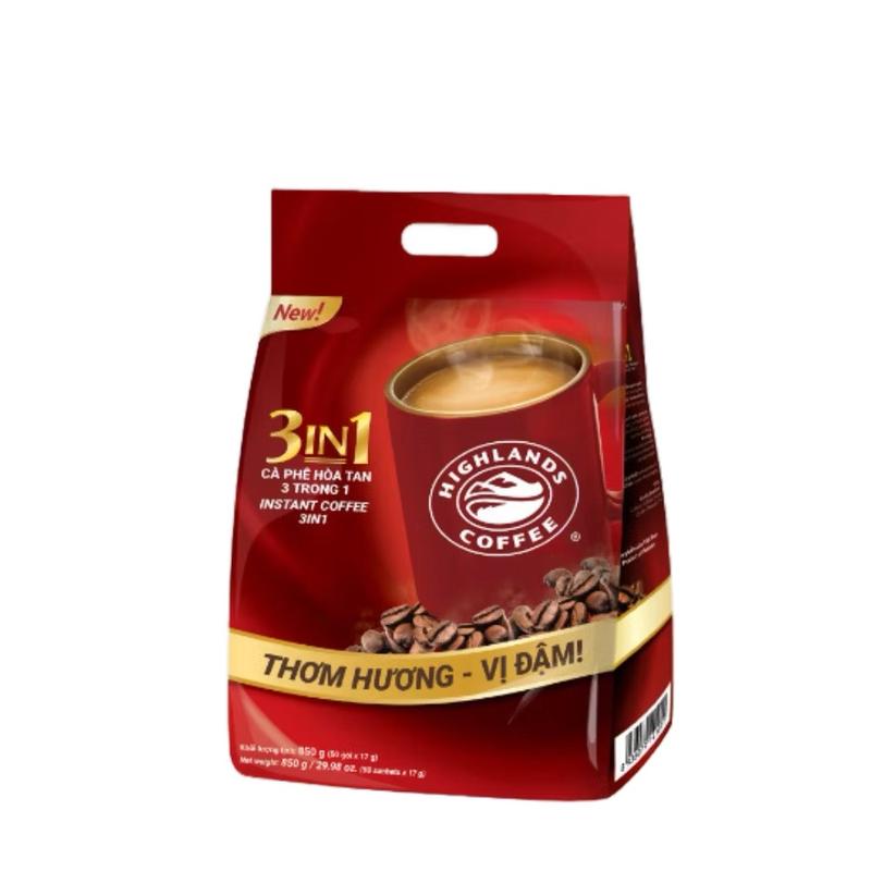 Cà phê sữa hoà tan 3 trong 1 Highlands Coffee túi 50 gói *17g (mix)
