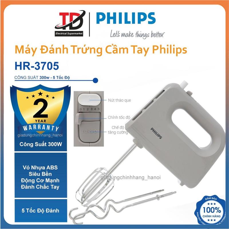 Máy Đánh Trứng Philips HR3705 - Công Suất 300W