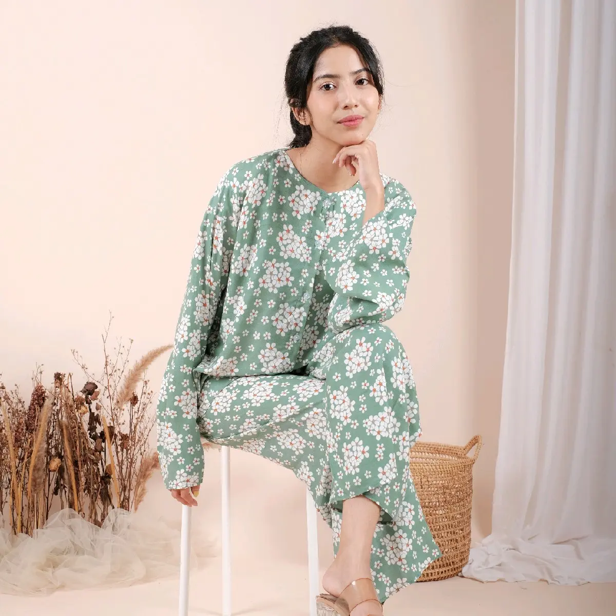 Baju Setelan Wanita Rayon Premium Celana Panjang Dewasa