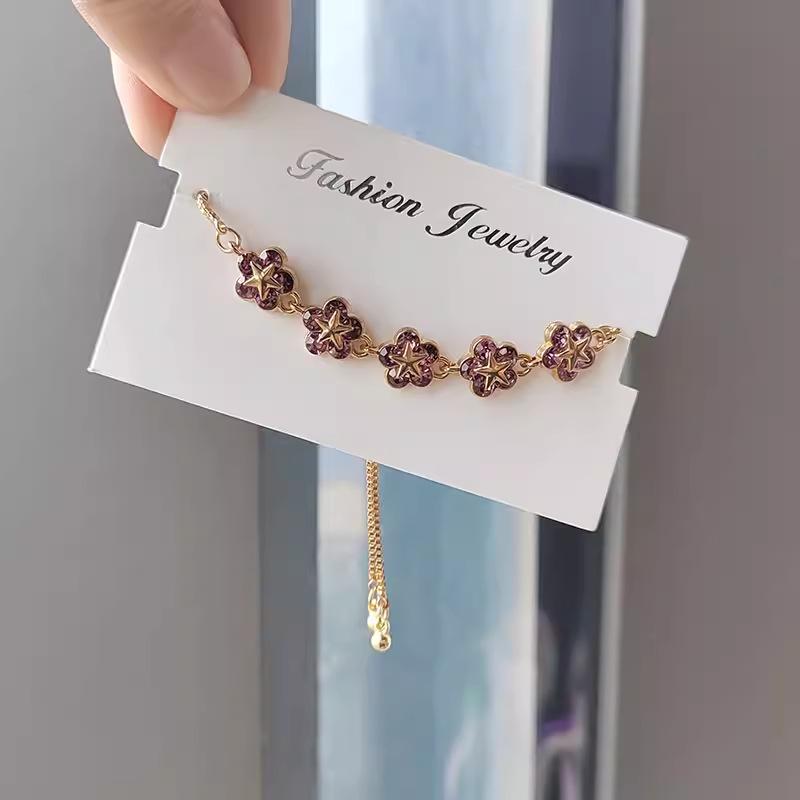 Vòng Tay Hoa Zircon, Bán Chạy, Dành Cho Phụ Nữ, Đơn Giản Và Thời Trang, Thanh Lịch Và Tinh Tế, Thiết Kế Độc Đáo Phụ Kiện Vòng Tay 1