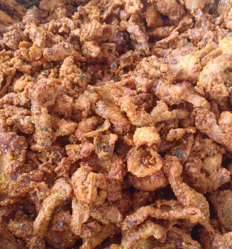 1KG Kulit Ayam Krispy BAM SNACK Rasa Original dan Pedas Daun jeruk Crispy cemilan Snacks Food Keripik 2