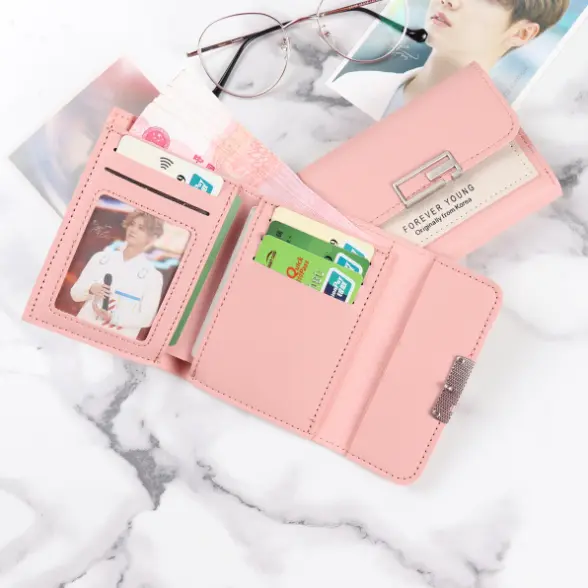 BISA COD D5044 Dompet Kecil Wanita / Dompet Lipat Wanita Korea / Dompet Gaya Wanita Kartu 4