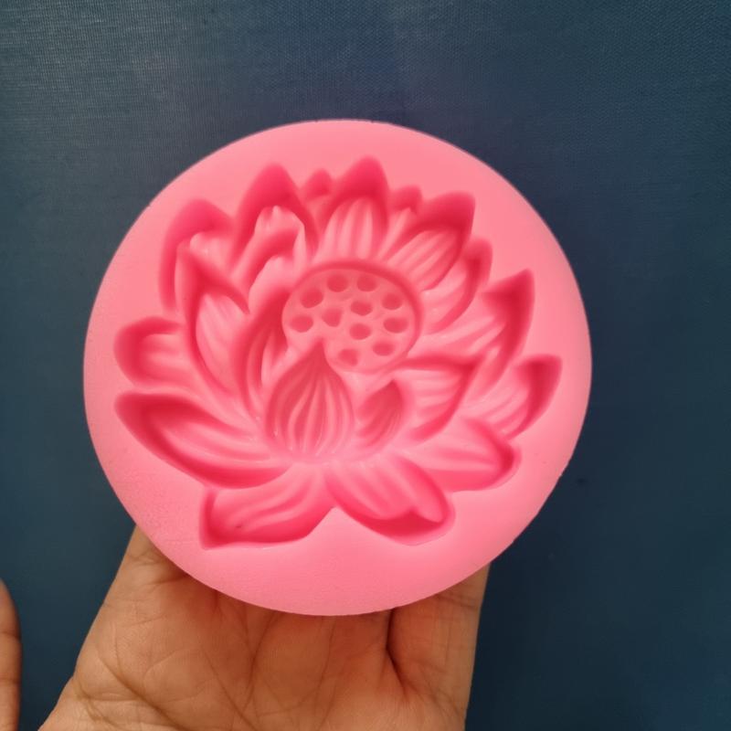 Khuôn silicon mặt hoa sen làm xôi đậu thạch rau câu sen cạn 7cm