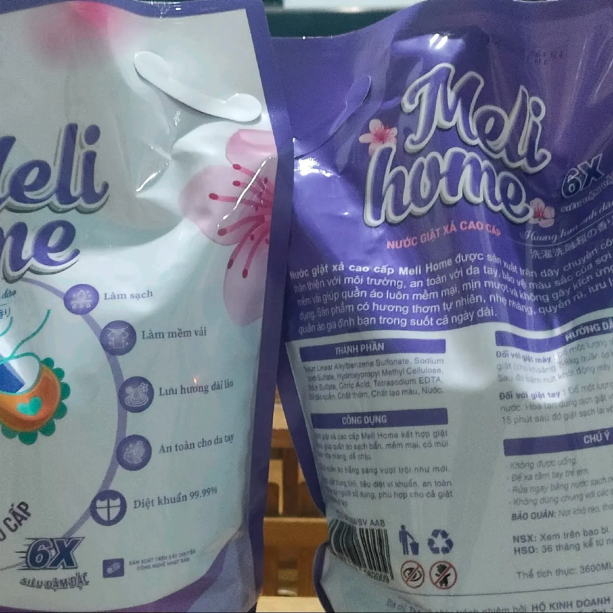 Nước giặt xả Meli combo 3 bịch giá chỉ:749k đảm bảo chất lượng, lưu hương thơm rất lâu