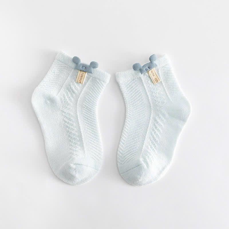 Bộ 4 đôi tất lưới Mickey điều hoà Cotton mềm mịn thoáng khí cho bé từ 0-3 tuổi - Vải Cotton 3