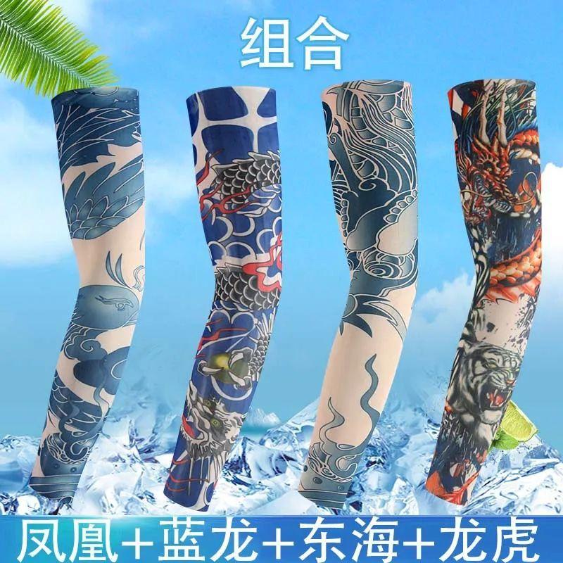 Áo Khoác Ngoài Chống Nắng, Ngoài Trời, Mùa Hè, Ngoại Cỡ, Dành Cho Nam Và Nữ, Tay Áo Cánh Tay, Tay Áo Bảo Vệ Cánh Tay Hình Xăm Lái Xe, Thích Hợp Để Đạp Xe, Chất Liệu Băng Giá 3