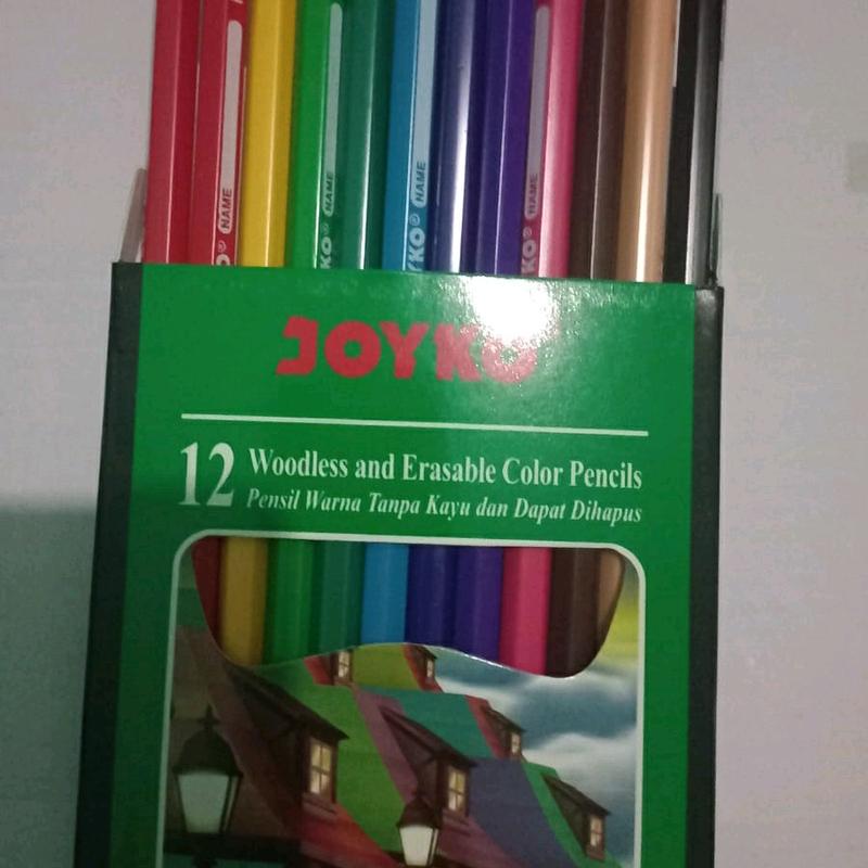 Pensil Warna JOYKO 12 warna CP109 ( bisa di hapus ) 2