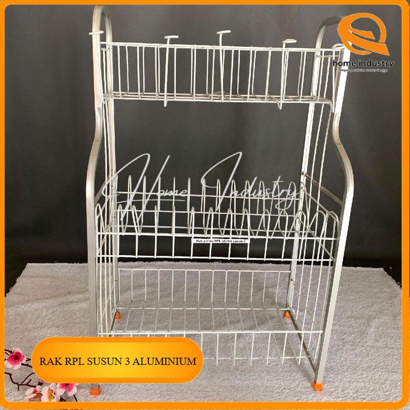 RAK PIRING ALUMINIUM RPL 3 SUSUN/Rak Dapur/Rak Piring Stainless Steel ...