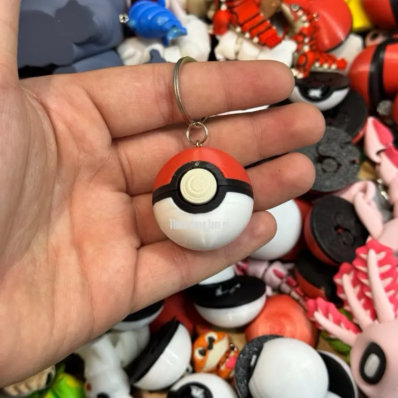 Poke Ball | in 3D Đồ chơi Móc khoá | Toy P11 | Số lượng 01 Mô hình | Thiện đang làm gì 3