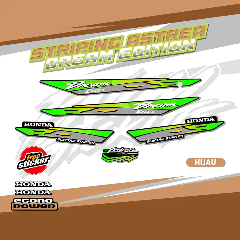 Striping Astrea Grand Stiker Astrea Prima DREAM V2 stiker motor kece Motorcycle striping astrea bulus 1