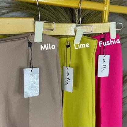 GS- CELANA KULOT SCUBA PREMIUM STANDAR JUMBO KULOT WANITA ANTI KUSUT Nyaman Panjang Kantor Basic Hitam Basic Hitam Kerja 2