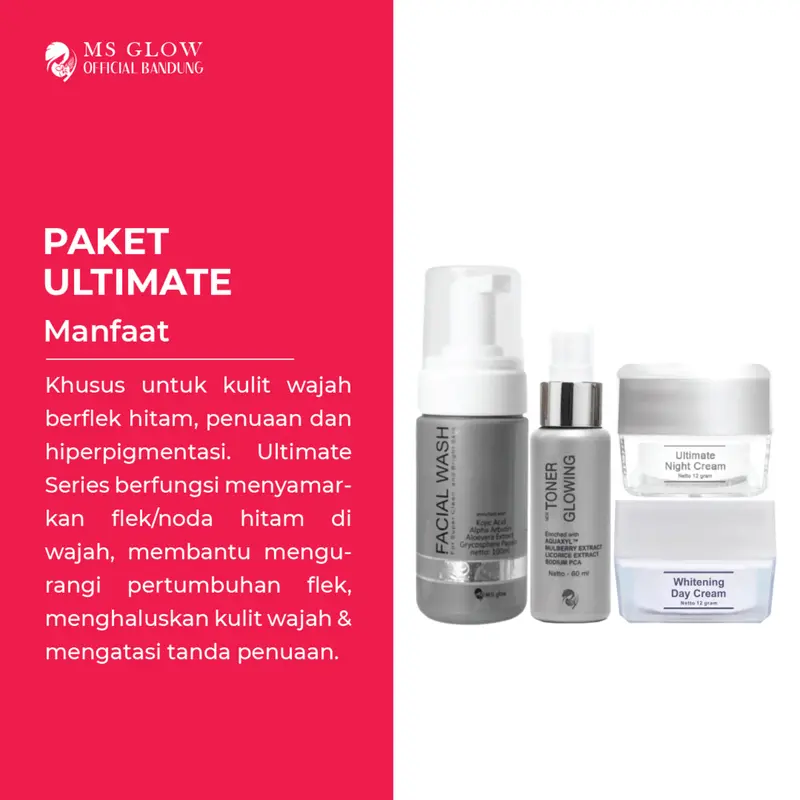 Paket MS Glow Wajah Whit*ning /Acne / Ultimate / Luminous Series Facial Kusam Pencerah Muka 1
