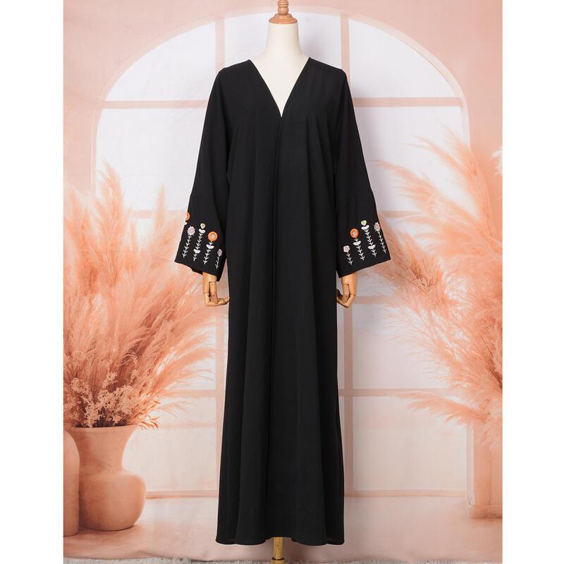 Abaya Trkiye, Hàng Mới Về, Phong Cách Hồi Giáo, Thêu, Đầm Áo Choàng Thường Ngày Áo Cardigan, Trang Phục Nữ 0