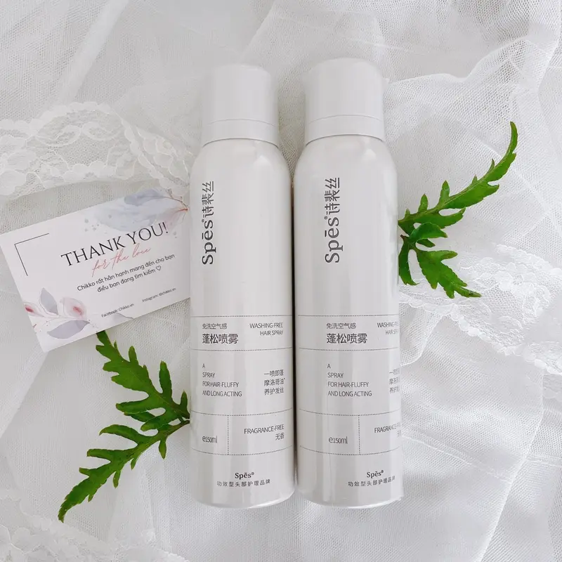 [Chai lớn 200ml] Chai xịt dầu gội khô Spes dry shampoo chính hãng giúp tóc hết bết dính, bồng bềnh tức thì không để lại vệt trắng 3